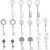 16pcs 8 style Tibetan Style Alloy Big Pendants FIND-SC0001-79-1