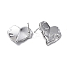 Non-Tarnish 304 Stainless Steel Heart Stud Earrings for Women EJEW-F300-03P-2