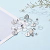 DIY 50Pairs Flat Round Earring Making Kits DIY-YW0001-90P-5