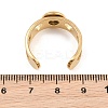 Hollow Heart 304 Stainless Steel Cuff Ring Components SA-CBA82C8-02A-G-3