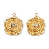 Brass Pave Cubic Zirconia Pendants KK-F906-05G-1