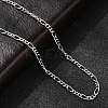 Brass Figaro Chain Necklaces for Women NJEW-B157-02P-2