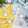 DIY Sublimation Blank Alloy Pendant Necklace Making Kit DIY-PH0022-70-5