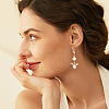 8Pcs 4 Style Brass Cubic Zirconia Leverback Earring Findings Sets KK-NB0003-31-6