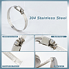 304 Stainless Steel Adjustable Worm Gear Hose Clamps DIY-WH0656-09-3