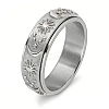 Non-Tarnish Stainless Steel Rotating Ring PW-WG84079-05-1