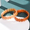 Natural Red Aventurine Faceted Beaded Stretch Bracelets for Women BJEW-K251-07N-2