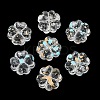 Spray Painted Transparent Acrylic Beads AC-CBAE09B-09-1
