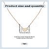1Pc Brass & Druzy Resin Heart Pendant Necklaces NJEW-LP0009-36-2
