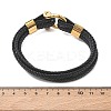 Braided Microfiber Leather Cord Double Bracelets BJEW-C153-01C-5
