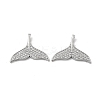 Brass Micro Pave Clear Cubic Zirconia Pendants KK-H460-35P-1