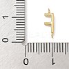 304 Stainless Steel Letter Connector Charms STAS-M108-01G-06-3