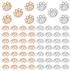 200Pcs 2 Colors Brass Fancy Bead Caps KK-UN0004-97-1