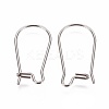 Non-Tarnish 304 Stainless Steel Hoop Earrings Findings Kidney Ear Wires LS-STAS-G200-01A-P-2