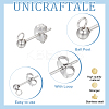 304 Stainless Steel Stud Earring Findings STAS-UN0015-57A-4
