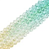 Gradient Color Baking Paint Glass Bead Strands X1-DGLA-A039-T6mm-A013-4