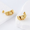 Irregular 304 Stainless Steel Twisted Stud Earrings for Women FC7299-4