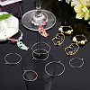 Brass Wine Glass Charms Rings KK-PH0001-43G-NF-5