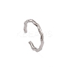 304 Stainless Steel Rattan Open Cuff Rings for Women LS-RJEW-G285-03P-1