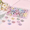 50Pcs 10 Colors Opaque Resin European Beads RESI-FS0002-19-9