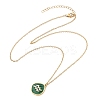 304 Stainless Steel Micro Pave Cubic Zirconia constellation Pendant Necklaces NJEW-R021-01G-11-4