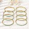 304 Stainless Steel Enamel Hinged Cuff Bangles for Women SA-CBAC920-15G-01-1