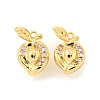 Brass Micro Pave Cubic Zirconia Pendants KK-K369-01G-05-2
