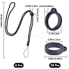 36Pcs Silicone Rings with 6Pcs Polyester Necklace Lanyard Anti-Loss Pendant Holder DIY-GF0008-07B-2