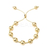 Brass Round Beads Slider Bracelets for Women BJEW-D357-06A-G-2