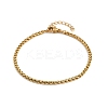 304 Stainless Steel Wheat Chain Bracelets for Unisex BJEW-K282-01B-G-4