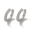 Brass Micro Pave Clear Cubic Zirconia Cuff Earrings EJEW-I249-14P-3