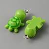 Opaque Resin Pendants RESI-WH0021-71B-2