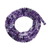 Natural Purple Fluorite Beads Strands G-P553-E02-01-3