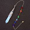 Opalite & Mixed Gemstone Bullet Pointed Dowsing Pendulums LS-CHAK-PW0001-051B-1