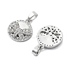 Brass Micro Pave Cubic Zirconia Charms KK-L222-017P-2