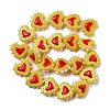 Baking Paint Glass Bumpy Beads Heart X-LAMP-V001-07H-2