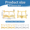 12Pcs 2 Colors 201 Stainless Steel Pendants STAS-PH0007-23-2