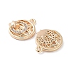 Brass Micro Pave Clear Cubic Zirconia Charms KK-F871-44G-2