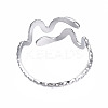 Non-Tarnish 304 Stainless Steel Snake Wrap Open Cuff Ring RJEW-T023-82P-2