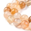 Natural Yellow Hematoid Quartz/Golden Healer Quartz Beads Strands G-M369-03A-2
