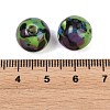 Glazed Porcelain Beads PORC-Q167-12mm-06-3