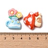 Flower/Mushrooom/Cactus Spring Garden Opaque Resin Decoden Cabochons CRES-B019-09-3
