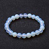 Round Opal Beaded Stretch Bracelets BJEW-O118-10-1