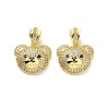 Clear & Black Cubic Zirconia Pendants KK-G446-10G-2