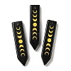 Natural Obsidian Moon Phase Pendants G-C145-01C-1