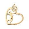 304 Stainless Steel Pendants STAS-K287-04G-1