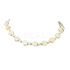 Electroplated Natural Freshwater Shell Flower and Shell Pearl Beaded Necklaces for Women NJEW-JN06209-2