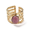Ion Plating(IP) 304 Stainless Steel Multi-layer Open Cuff Rings RJEW-F167-05G-03-2