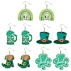 5Pairs Iron Dangle Earrings EJEW-TA00614-2