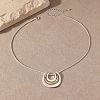 Alloy Layered Half Round Pendant Necklaces FS-WGC51BC-01-3